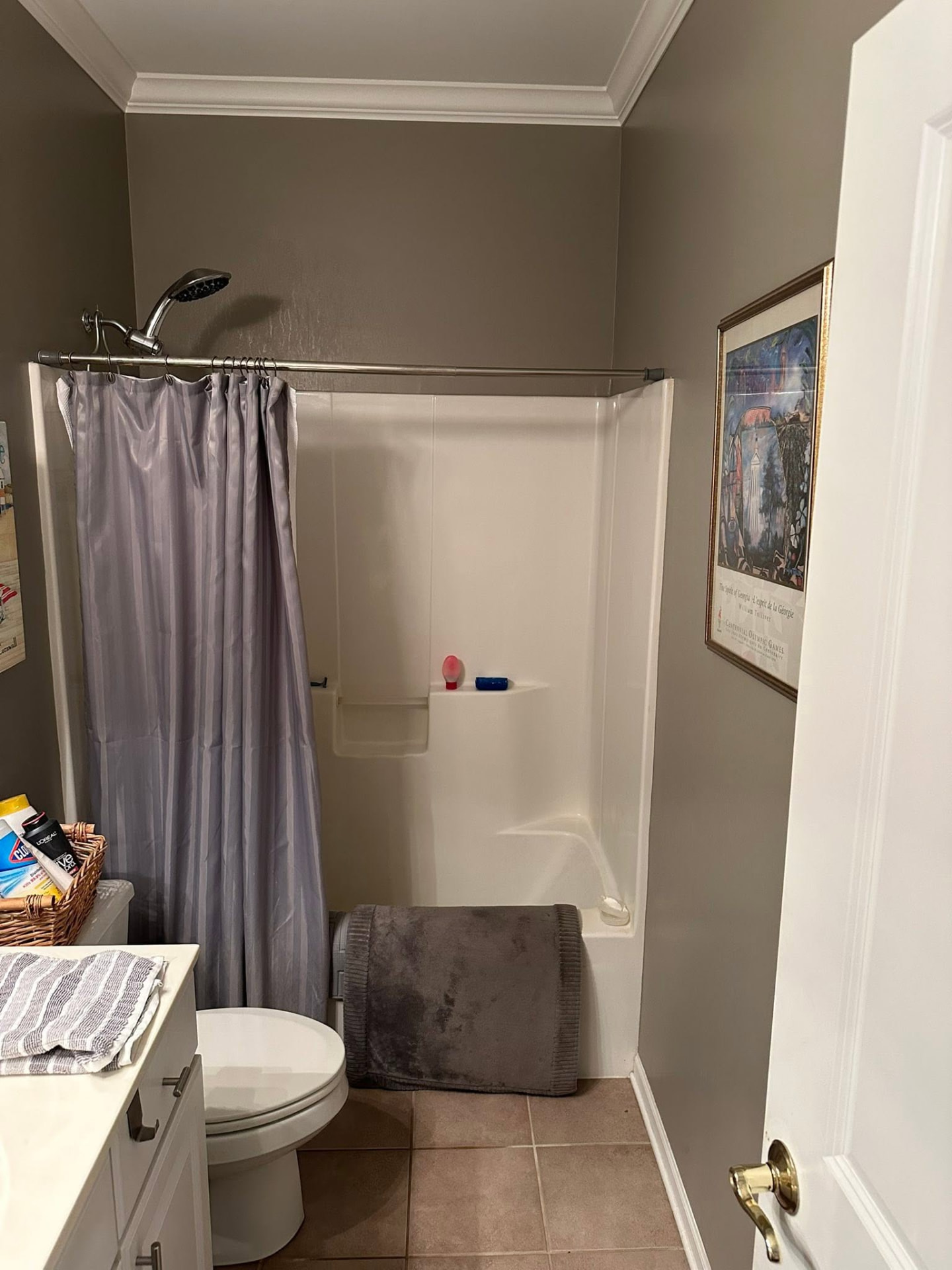 Bathroom tub and shower surround before renovation
